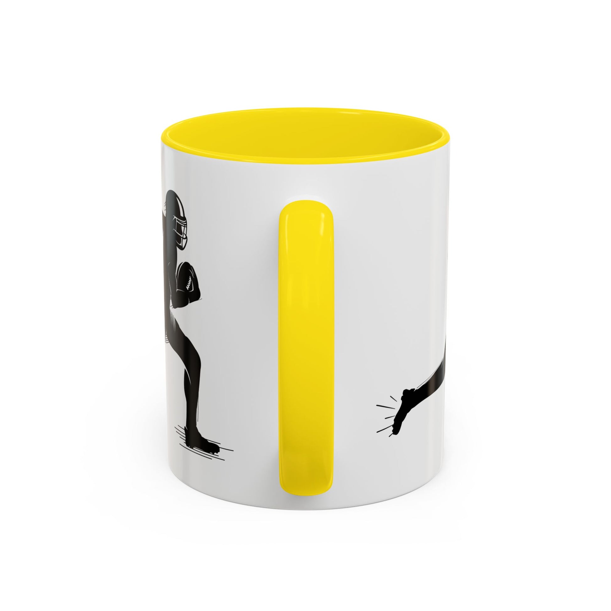 Football Player Themed Accent Coffee Mug, Sports Fan Gift, Unique Mug for Athletes, Coffee Lover, Game Day Essential - TRV