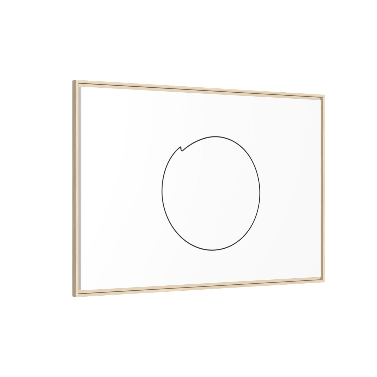 Minimal Circle Line Matte Canvas Framed | Modern Abstract Wall Art