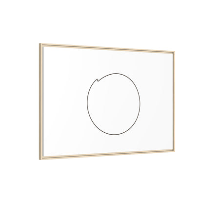 Minimal Circle Line Matte Canvas Framed | Modern Abstract Wall Art