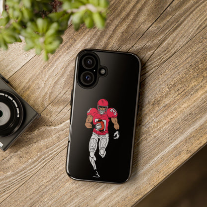 Football Player Tough Phone Case – Protective Black Sports iPhone Case