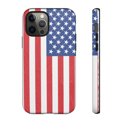Patriotic Phone Case - Tough Cases for Veterans, USA Lovers, Independence Day, Memorial Day, Flag Design - TRV