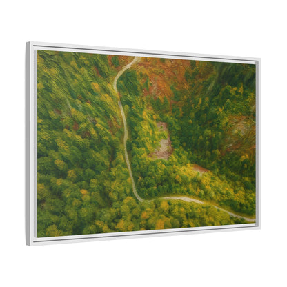 Framed Nature Canvas Art Print, Vibrant Forest Wall Decor, Abstract Landscape Artwork, Home Decoration, Gift for Nature Lovers - TRV