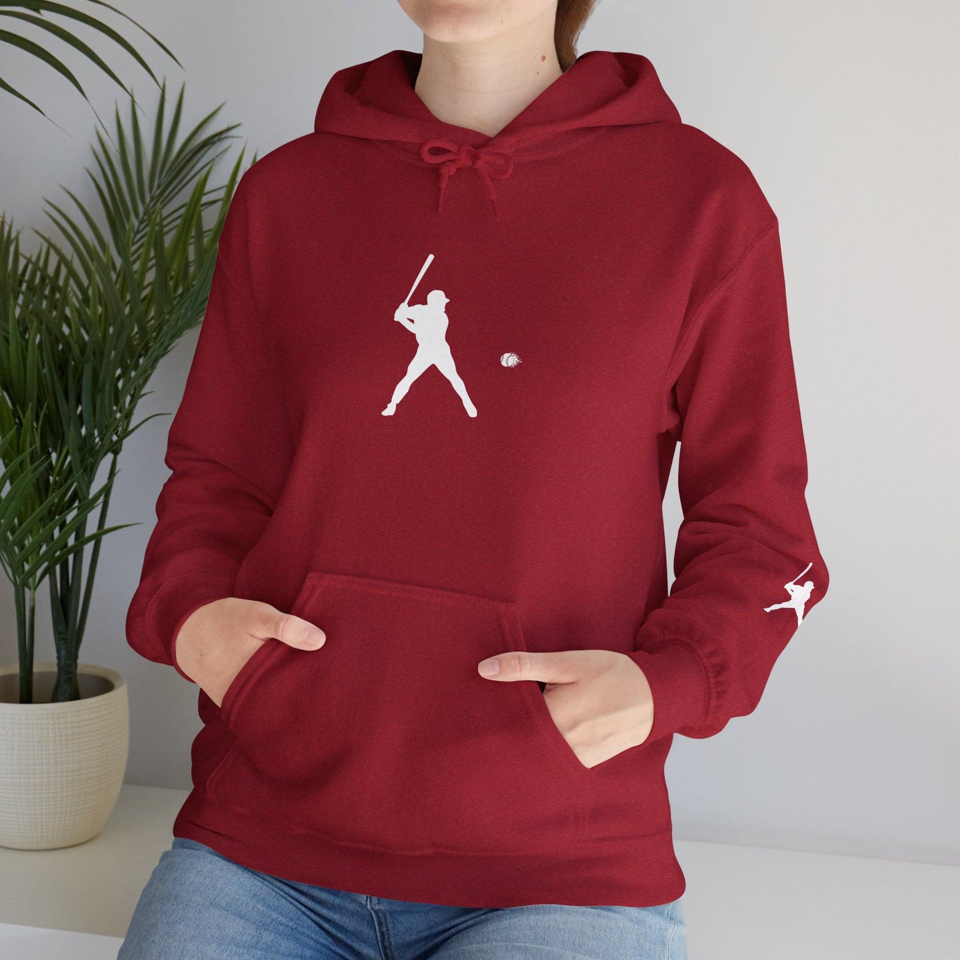 Sporty Unisex Baseball Hooded Sweatshirt, Casual Hoodie for Athletes, Perfect for Gifts, Comfy Streetwear, Ideal for Sports Events, Personal Use - TRV