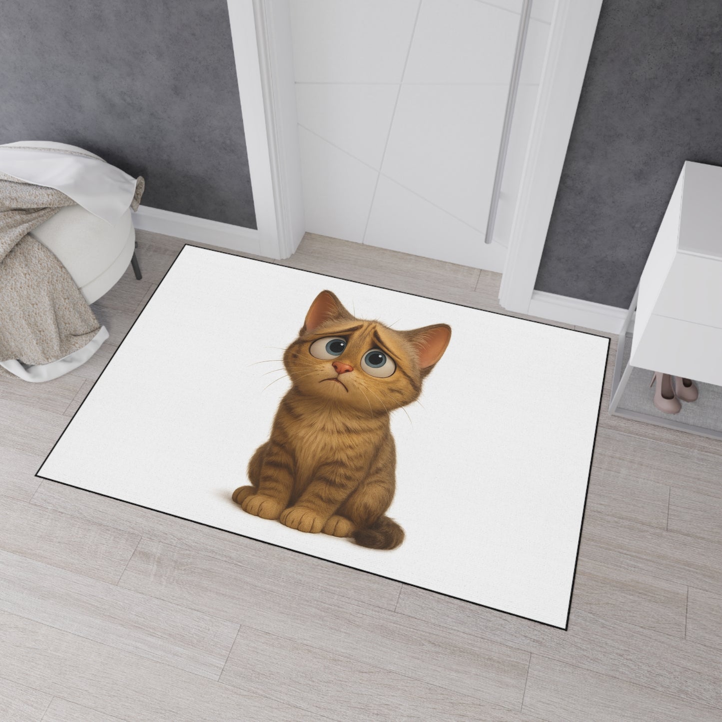 Cute Cat Heavy Duty Floor Mat, Cat Lover Home Decor, Durable Entrance Rug, Cozy Cat Themed Welcome Mat, Pet Friendly Doormat, Fun Gift [...] - TRV