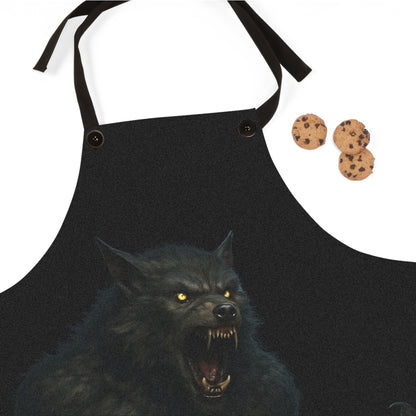 Fierce Werewolf Apron, AOP Cooking Gear, Halloween Kitchen Accessory, Gift for Chefs, BBQ Lover's Apron - TRV