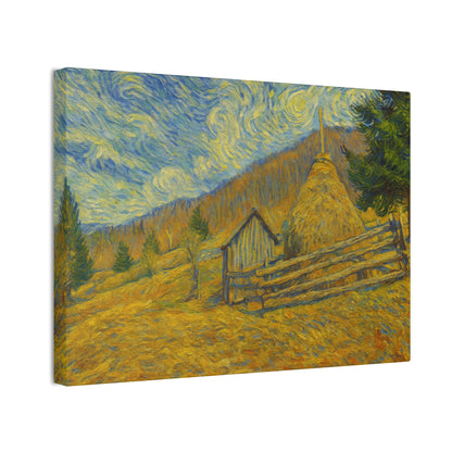 Vincent Van Gogh Inspired Canvas Print, Rustic Home Decor, Wall Art, Gift for Art Lovers, Country Landscape, Unique Art Piece - TRV