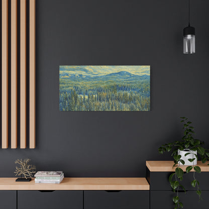 Scenic Landscape Canvas Print, Rustic Home Decor, Wall Art for Nature Lovers, Gift for Art Enthusiasts, Serene Forest Artwork - TRV