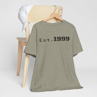 Established 1999 Unisex Tee | Vintage Birth Year Shirt, Casual Birthday Gift, Personalized Family Reunion Apparel, Retro Style [...] - TRV