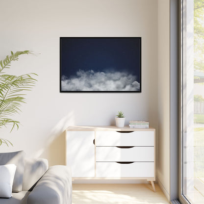 Night Sky Clouds Matte Canvas Framed | Starry Wall Art - TRV
