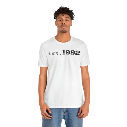 Est. 1992 Unisex Jersey Tee - Retro Birthday Gift, Casual Wear, Cool Vintage T-Shirt, Gift for Him, Gift for Her - TRV
