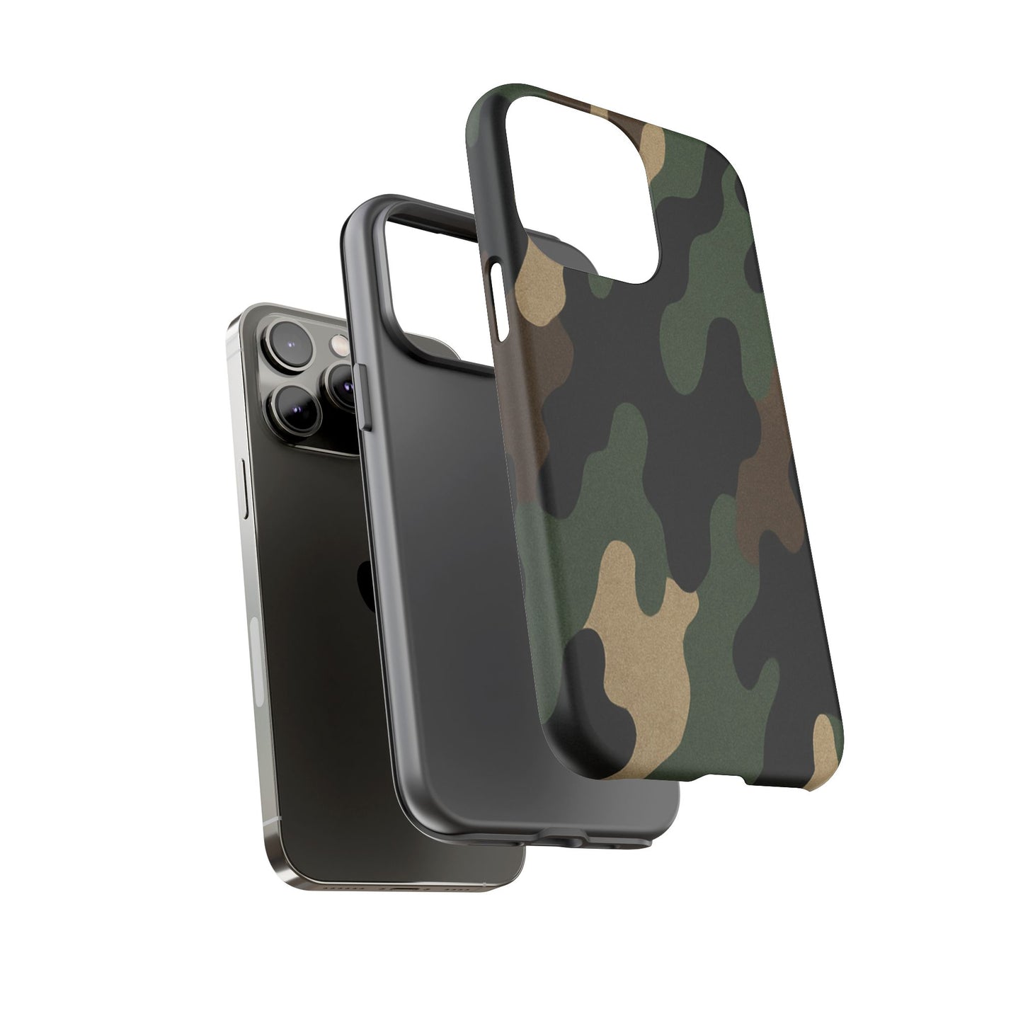 Camouflage Phone Case, Tough Phone Cover, Military Style Accessory, Protective Case for Men, Gifts for Soldiers - TRV