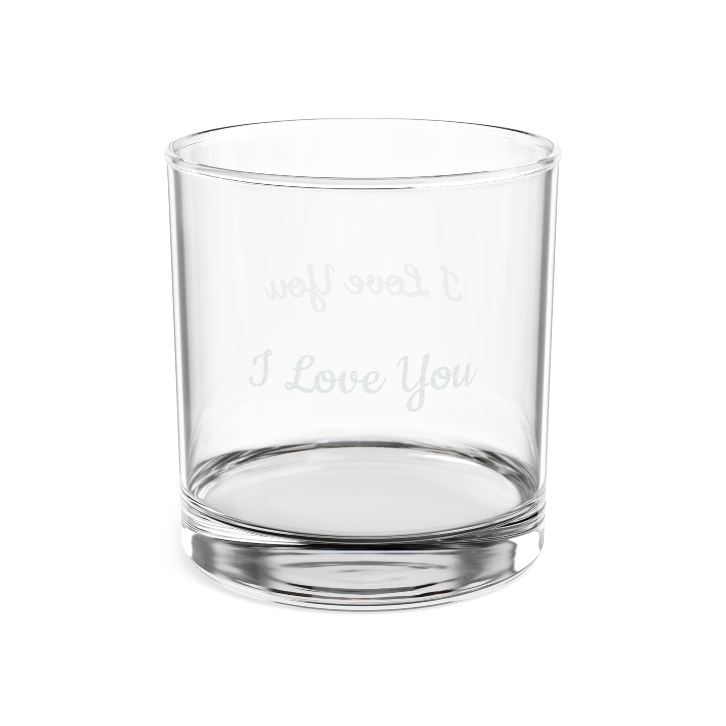 Engraved I Love You Whiskey Glass — 10.5 oz Personalized Rocks Glass - TRV