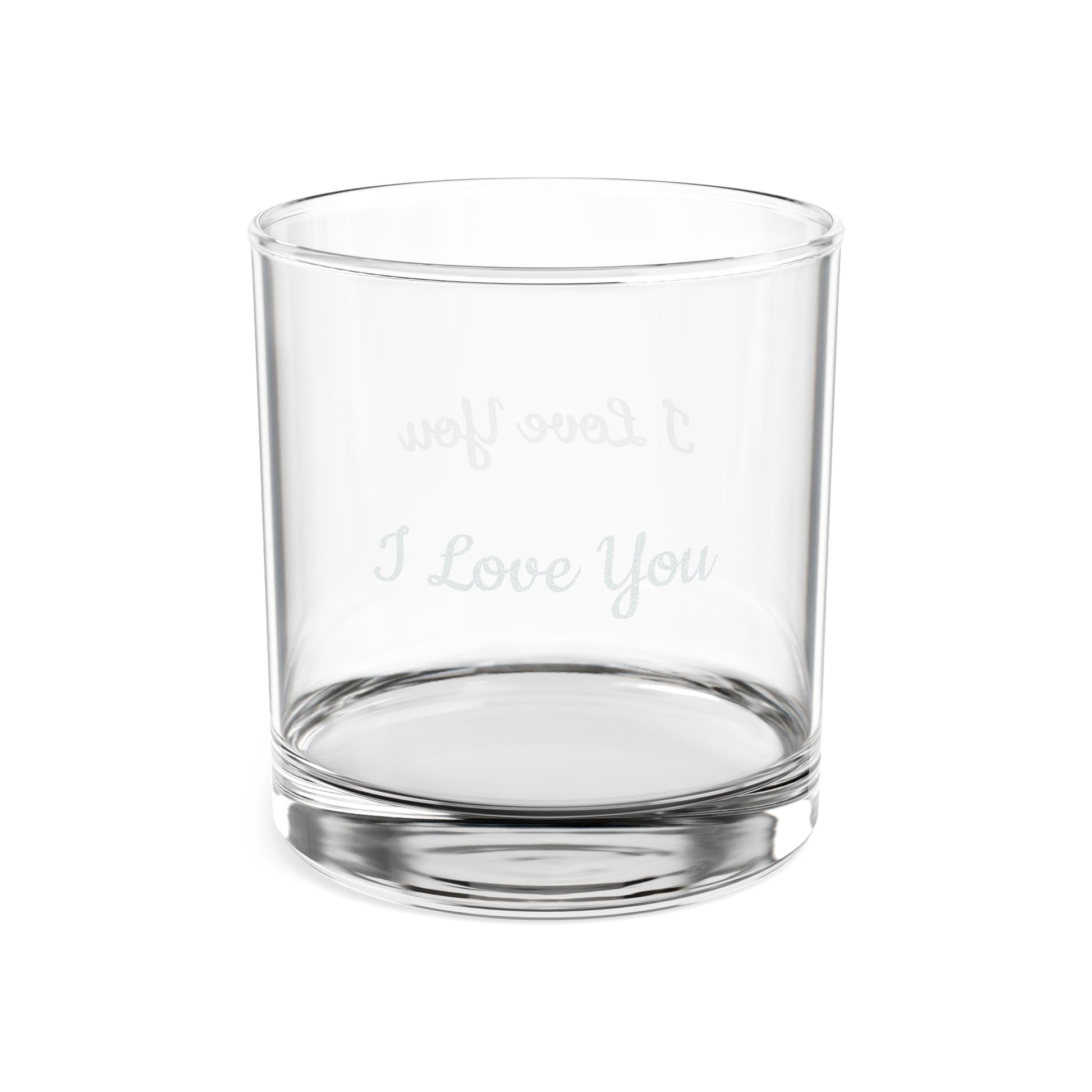 Engraved I Love You Whiskey Glass — 10.5 oz Personalized Rocks Glass - TRV