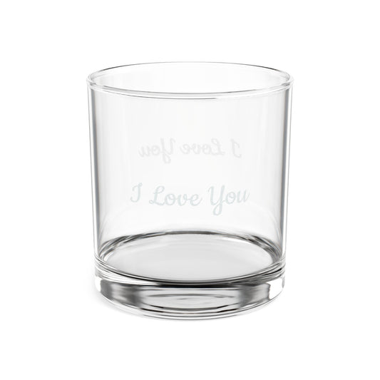 Engraved I Love You Whiskey Glass — 10.5 oz Personalized Rocks Glass - TRV