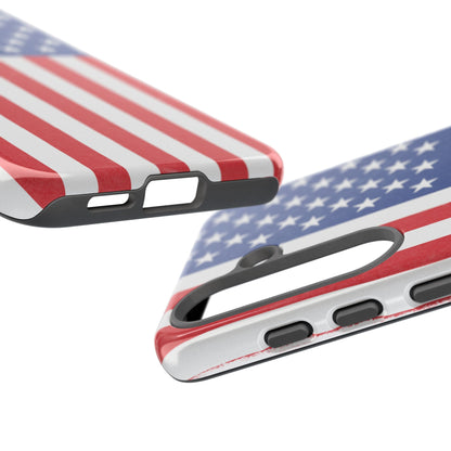 Patriotic Phone Case - Tough Cases for Veterans, USA Lovers, Independence Day, Memorial Day, Flag Design - TRV