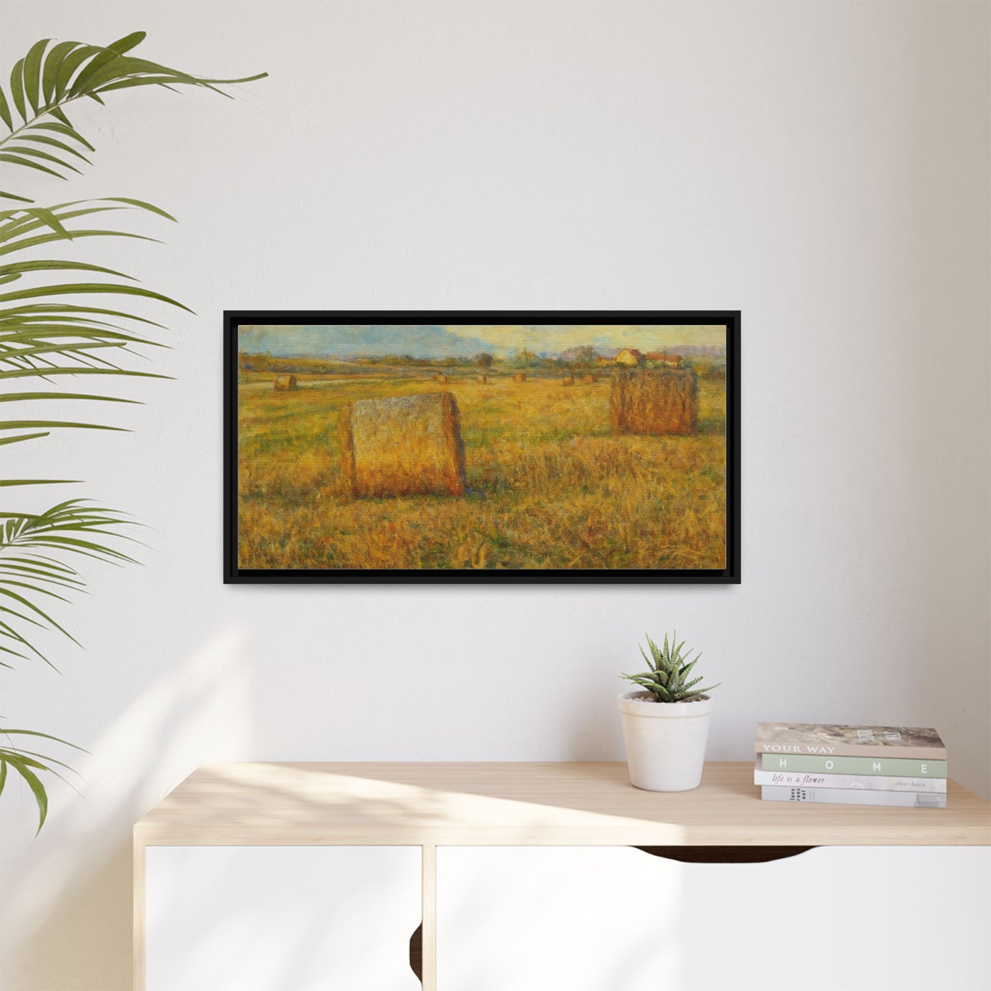 Framed Matte Canvas Wall Art - Rustic Farm Landscape, Country Decor, Home Gallery, Gift for Nature Lovers, Housewarming Decor - TRV