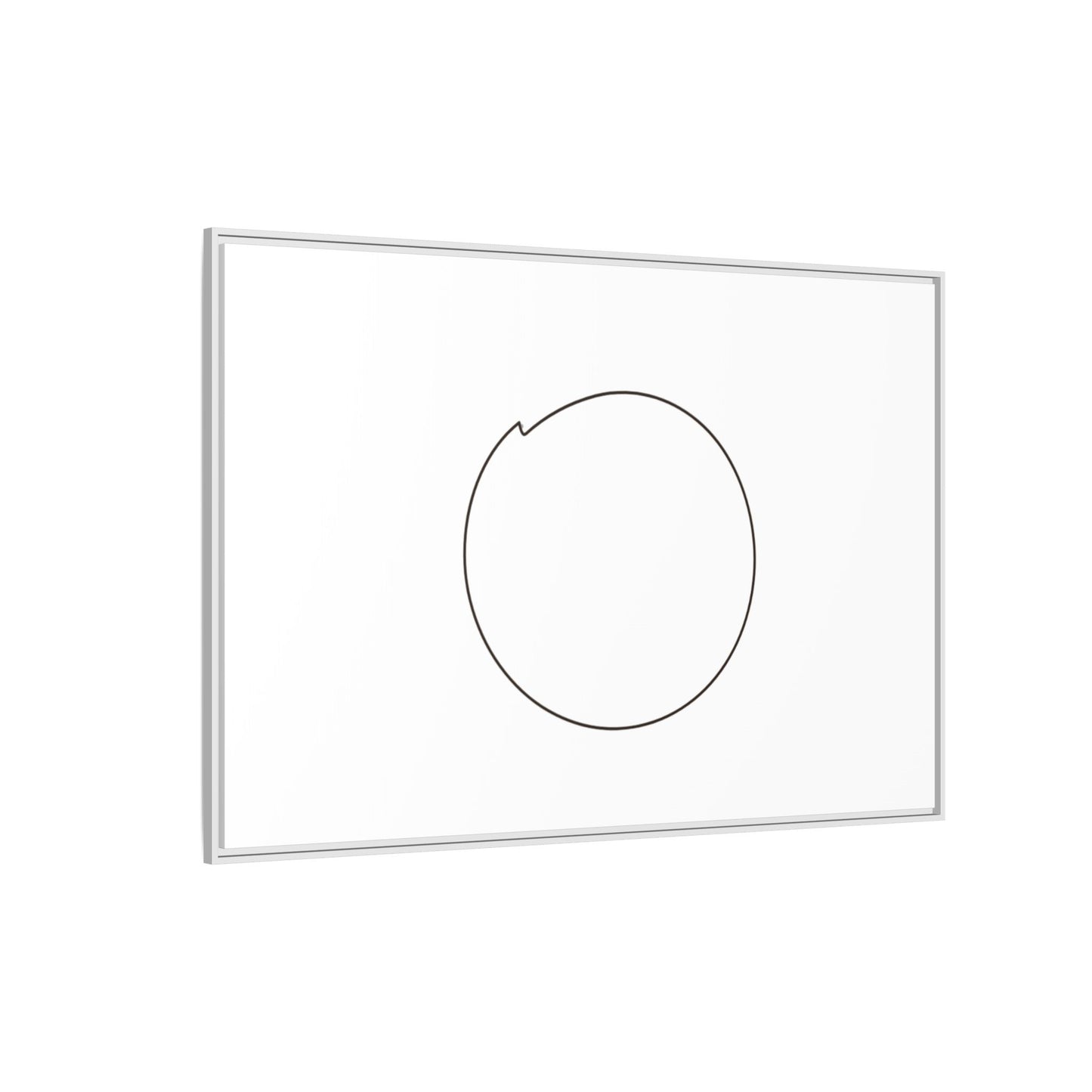 Minimal Circle Line Matte Canvas Framed | Modern Abstract Wall Art