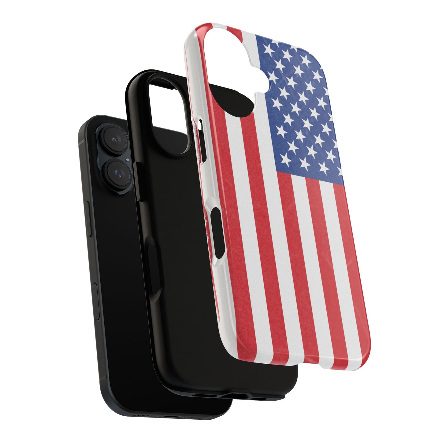 Patriotic Phone Case - Tough Cases for Veterans, USA Lovers, Independence Day, Memorial Day, Flag Design - TRV
