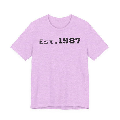 Est. 1987 Unisex Tee - Vintage Style Shirt, 80s Birth Year Gift, Casual Wear, Birthday T-Shirt, Retro Graphic Tee