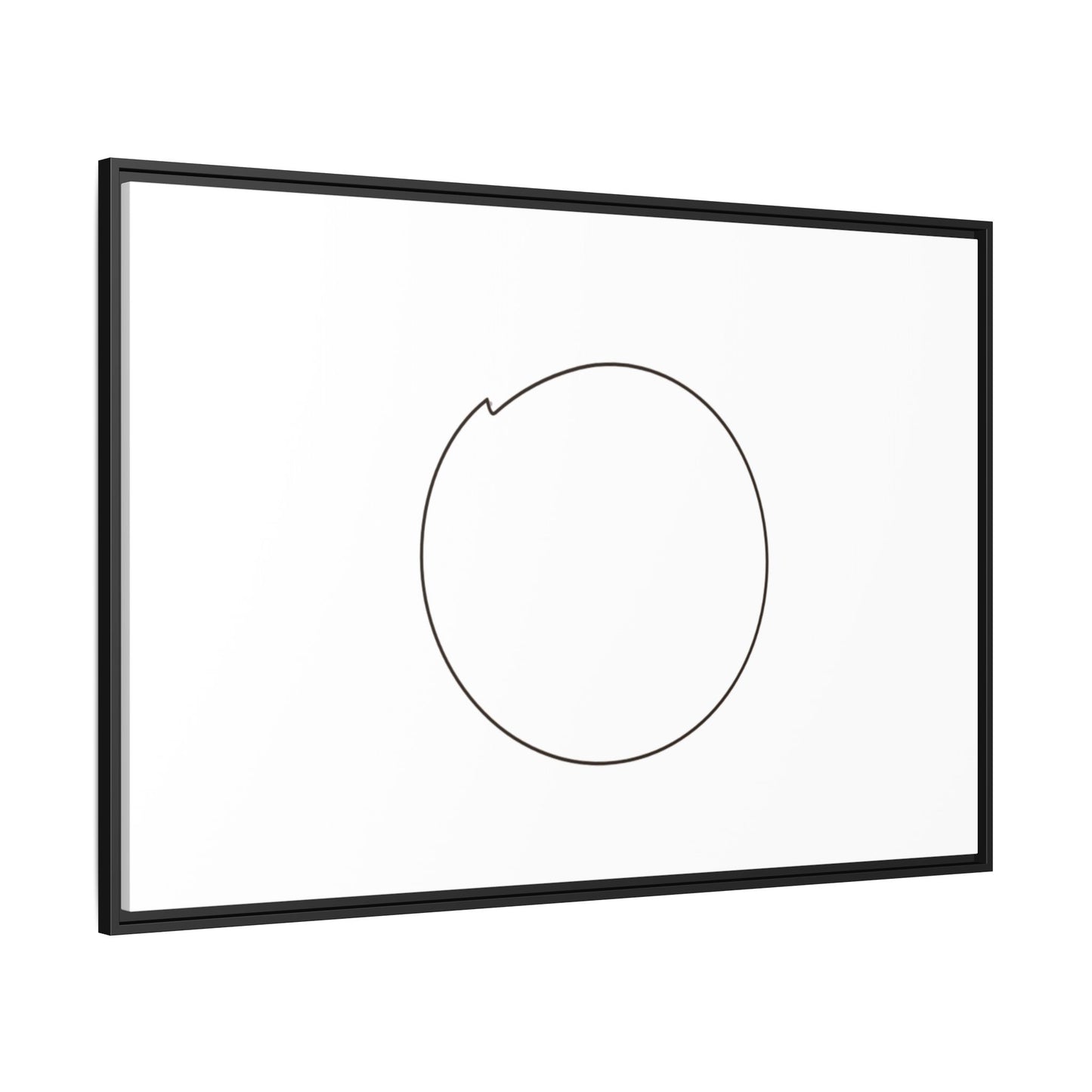Minimal Circle Line Matte Canvas Framed | Modern Abstract Wall Art