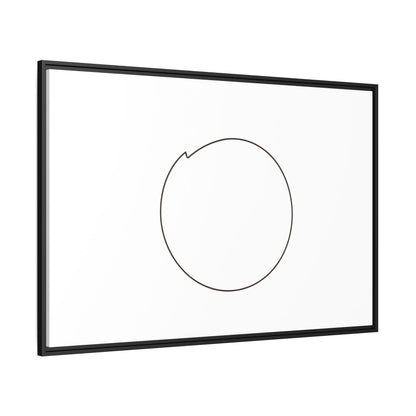 Minimal Circle Line Matte Canvas Framed | Modern Abstract Wall Art