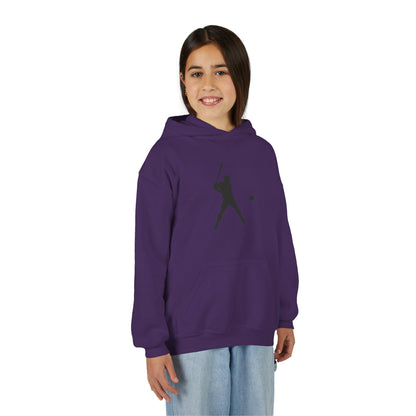 Baseball Themed Youth Hoodie, Sports Sweatshirt, Kids Gift, Youth Apparel, Baseball Fan Gear, Athletic Hoodie