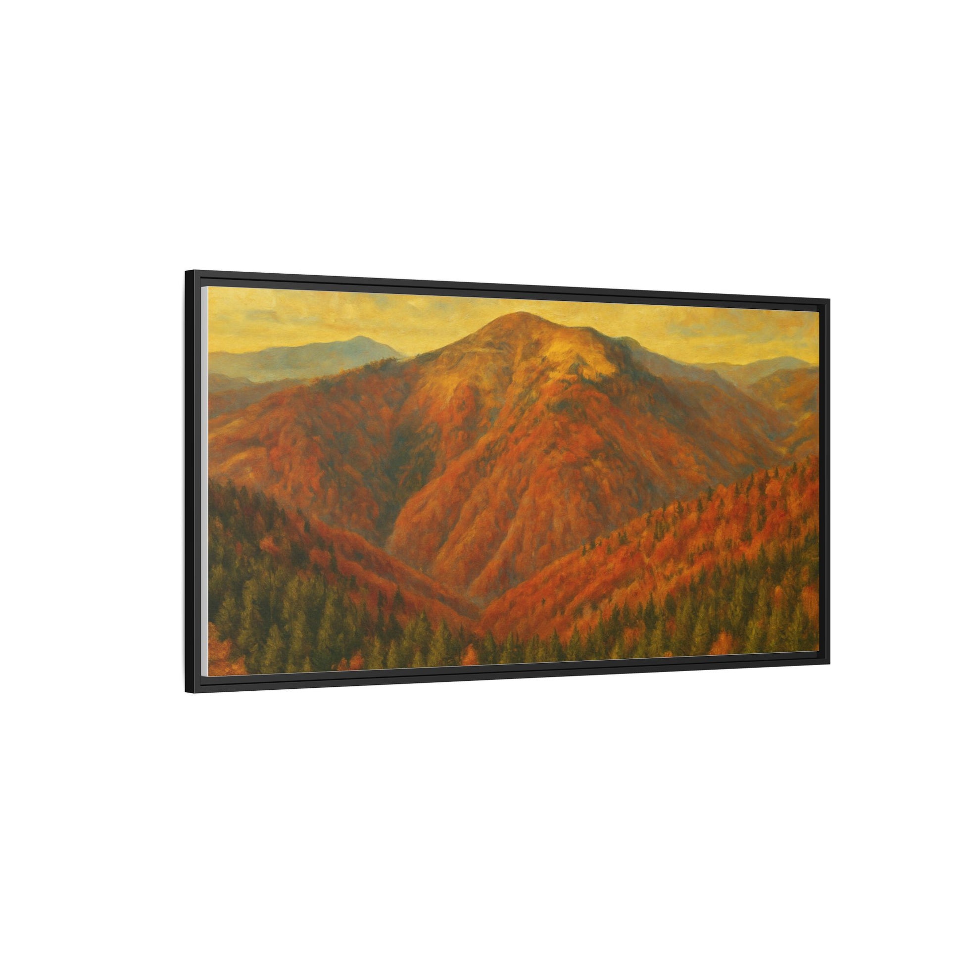Autumn Landscape Wall Art, Cozy Home Decor, Nature Print, Framed Canvas, Fall Decorations, Gift Idea for Art Lovers - TRV