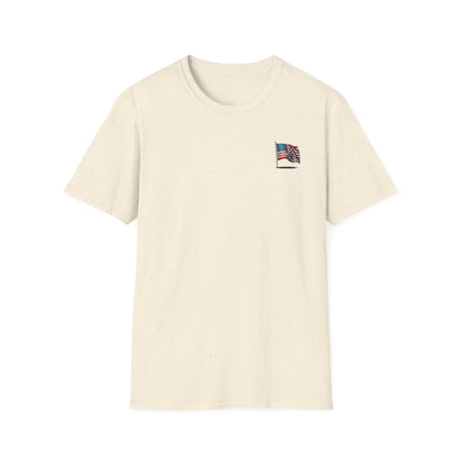 Patriotic Unisex Softstyle T-Shirt, American Flag Tee, USA Pride Shirt, Perfect for Independence Day, Casual Wear - TRV