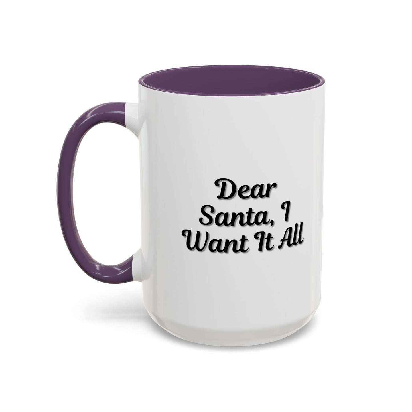Dear Santa Accent Coffee Mug - Fun Holiday Mug for Christmas Enthusiasts