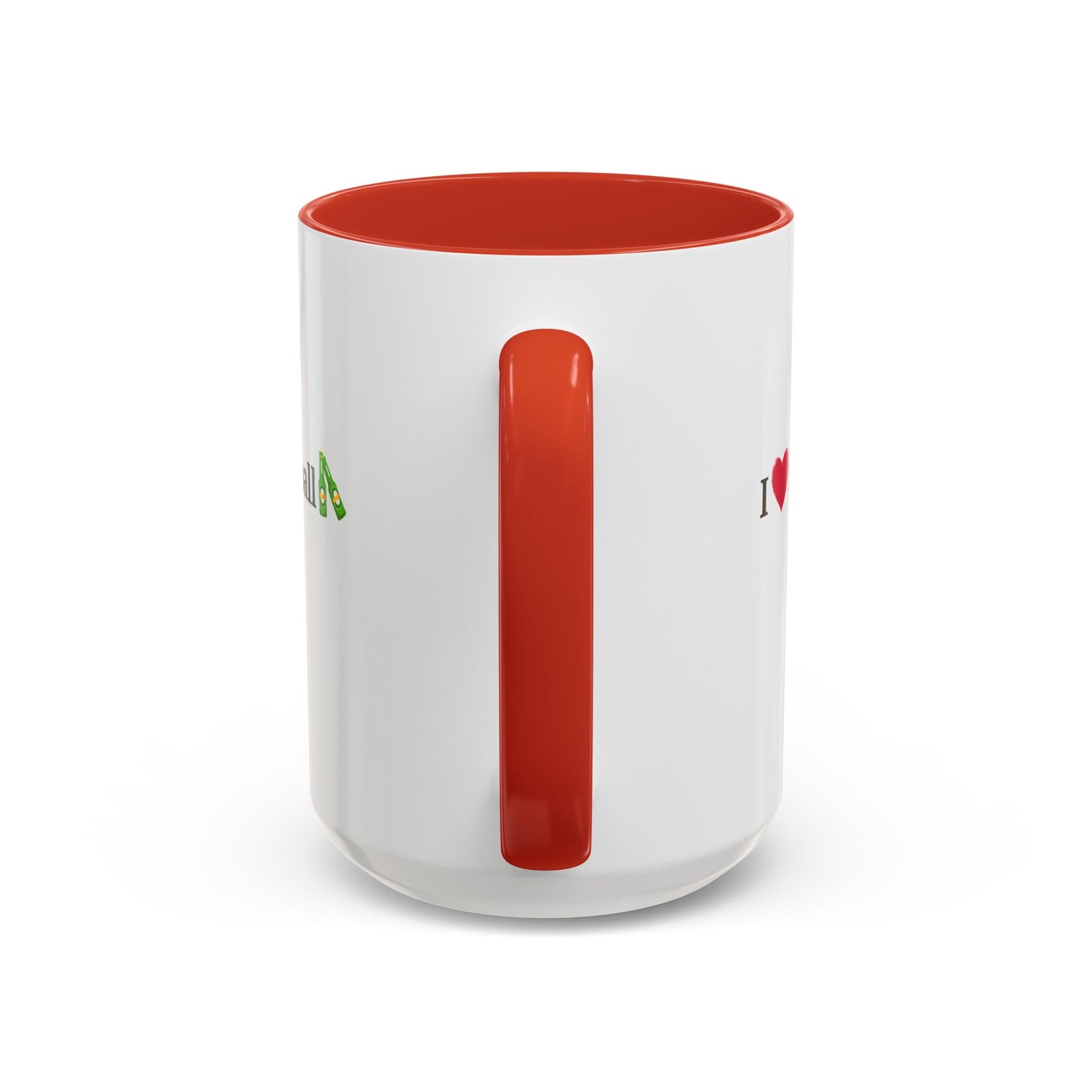 I Love Football Accent Coffee Mug, Perfect Gift for Sports Lovers, Football Enthusiasts, Unique Mug for Game Days, Home or Office Decor - TRV