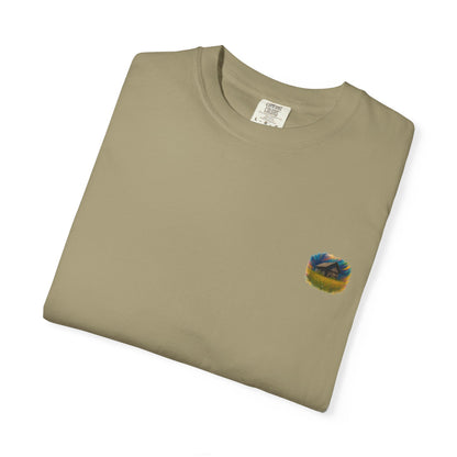 Rustic Landscape T-shirt | Relaxed Fit Tee, Casual Wear, Nature Lover Gift, Summer Outing Top, Eco-Friendly Apparel - TRV
