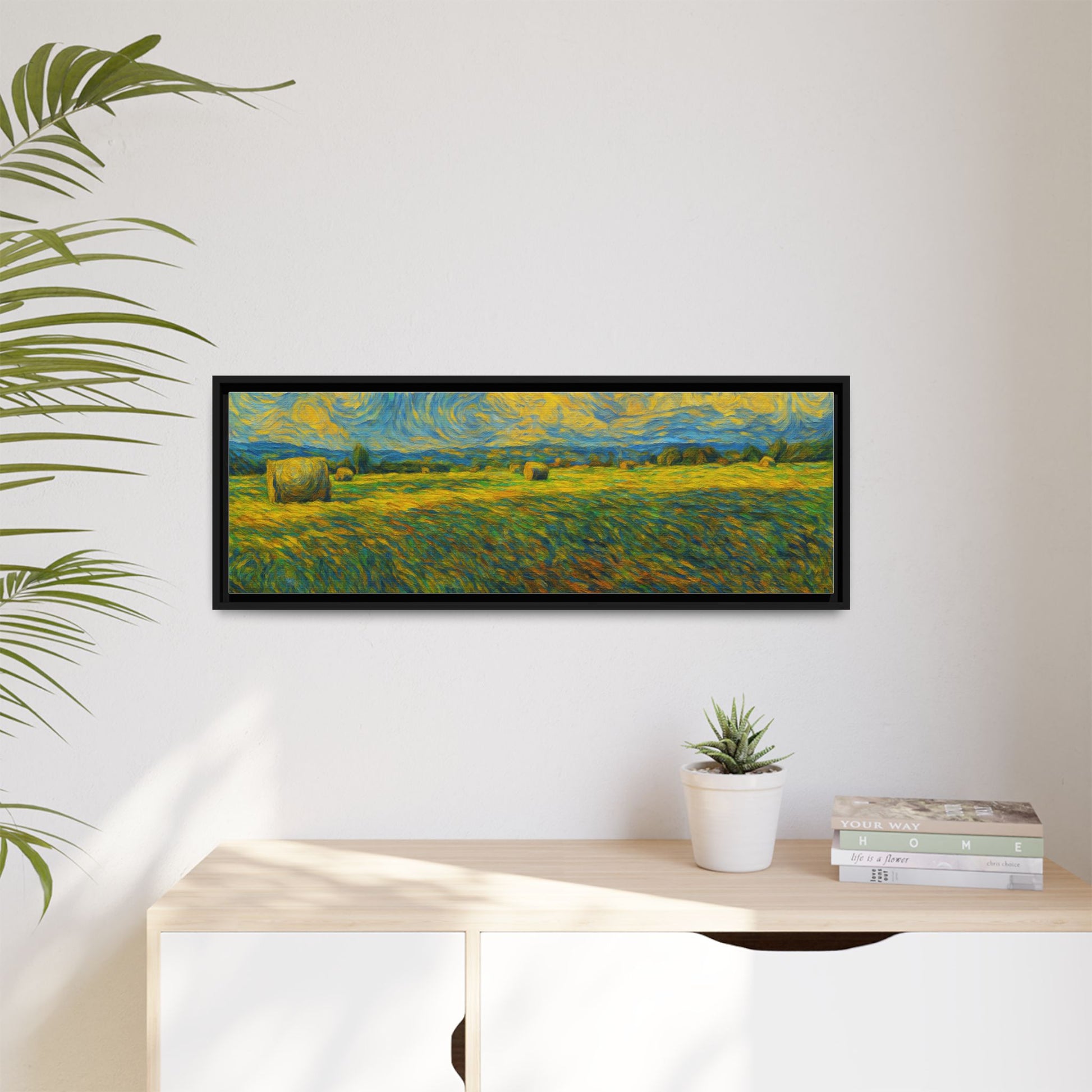 Landscape Matte Canvas, Framed (Multi-color) - TRV