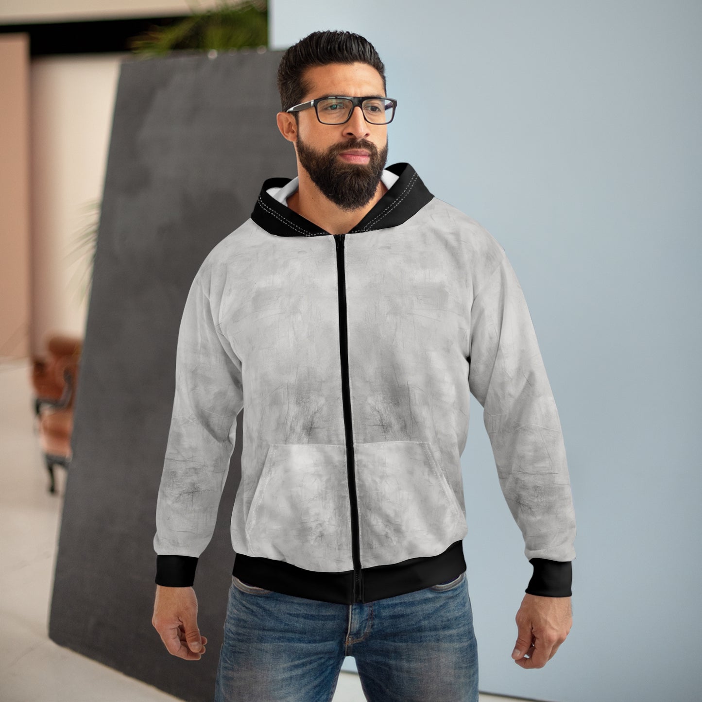Chic Unisex Zip Hoodie, Versatile Layer for Every Season, Cozy Gift, Streetwear Essential, Perfect for Casual Outings, Trendy Fashion [...]
