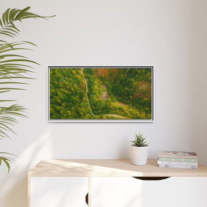 Framed Nature Canvas Art Print, Vibrant Forest Wall Decor, Abstract Landscape Artwork, Home Decoration, Gift for Nature Lovers - TRV