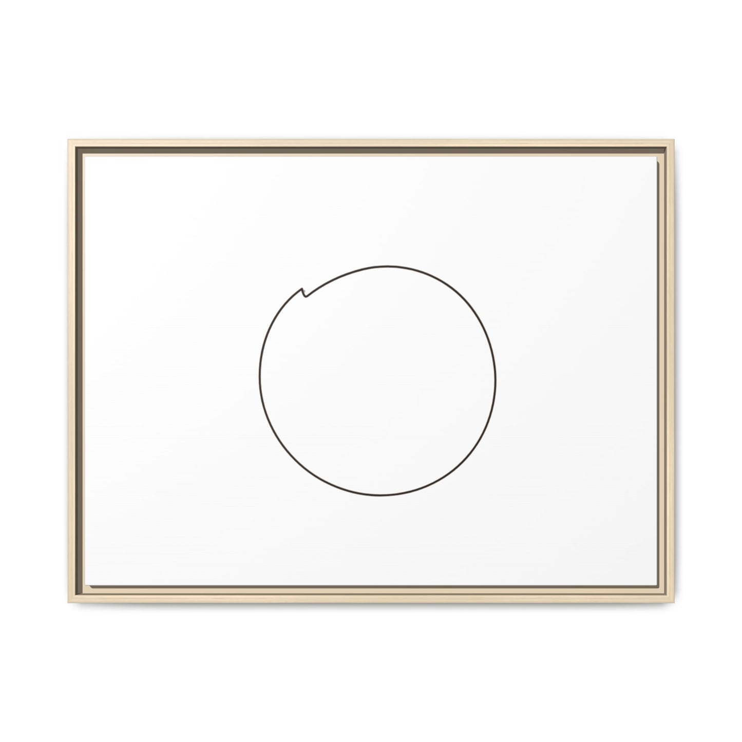 Minimal Circle Line Matte Canvas Framed | Modern Abstract Wall Art