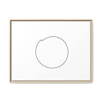 Minimal Circle Line Matte Canvas Framed | Modern Abstract Wall Art