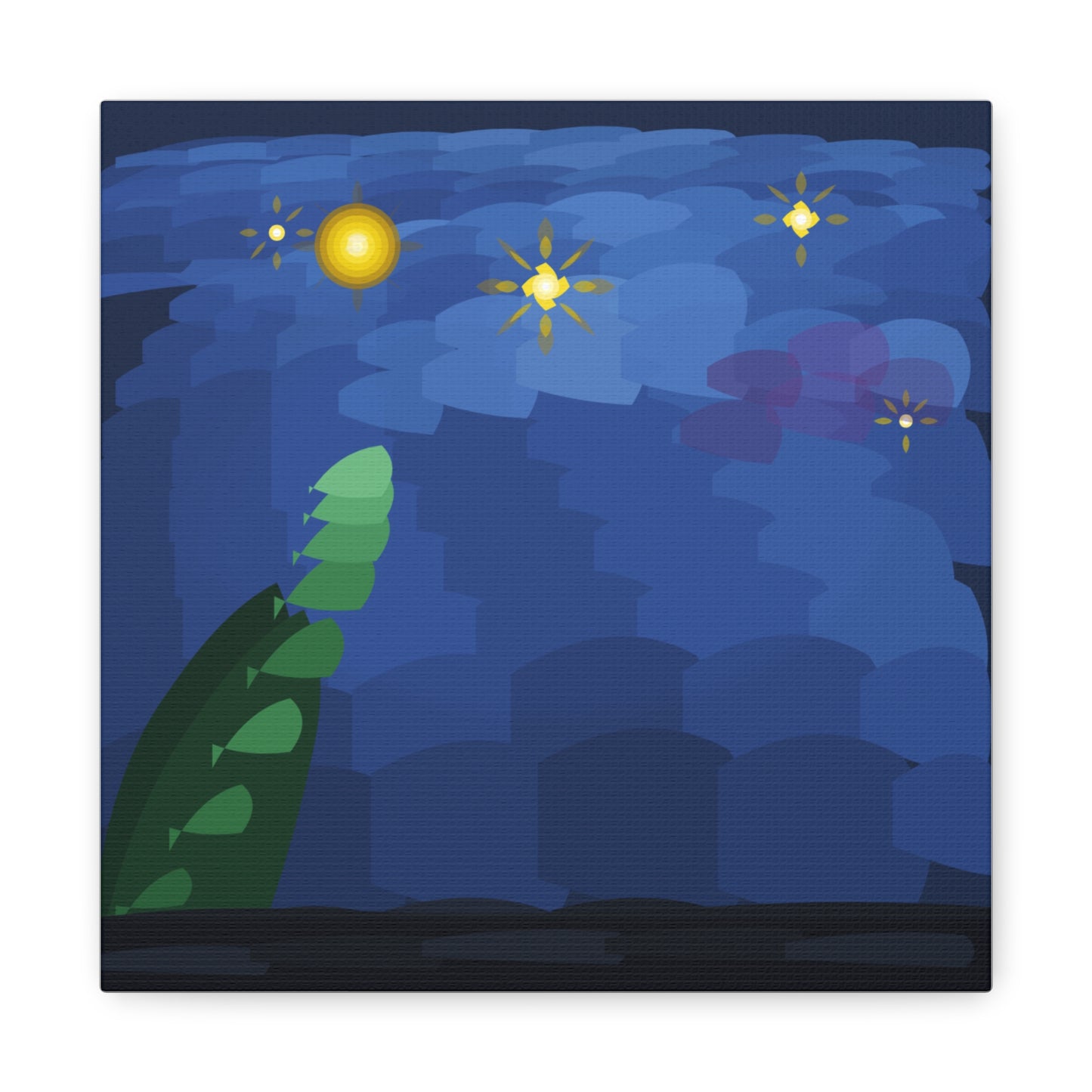 Starry Night Vortex Matte Canvas Stretched 1.25" | Impasto Brushstroke Reproduction