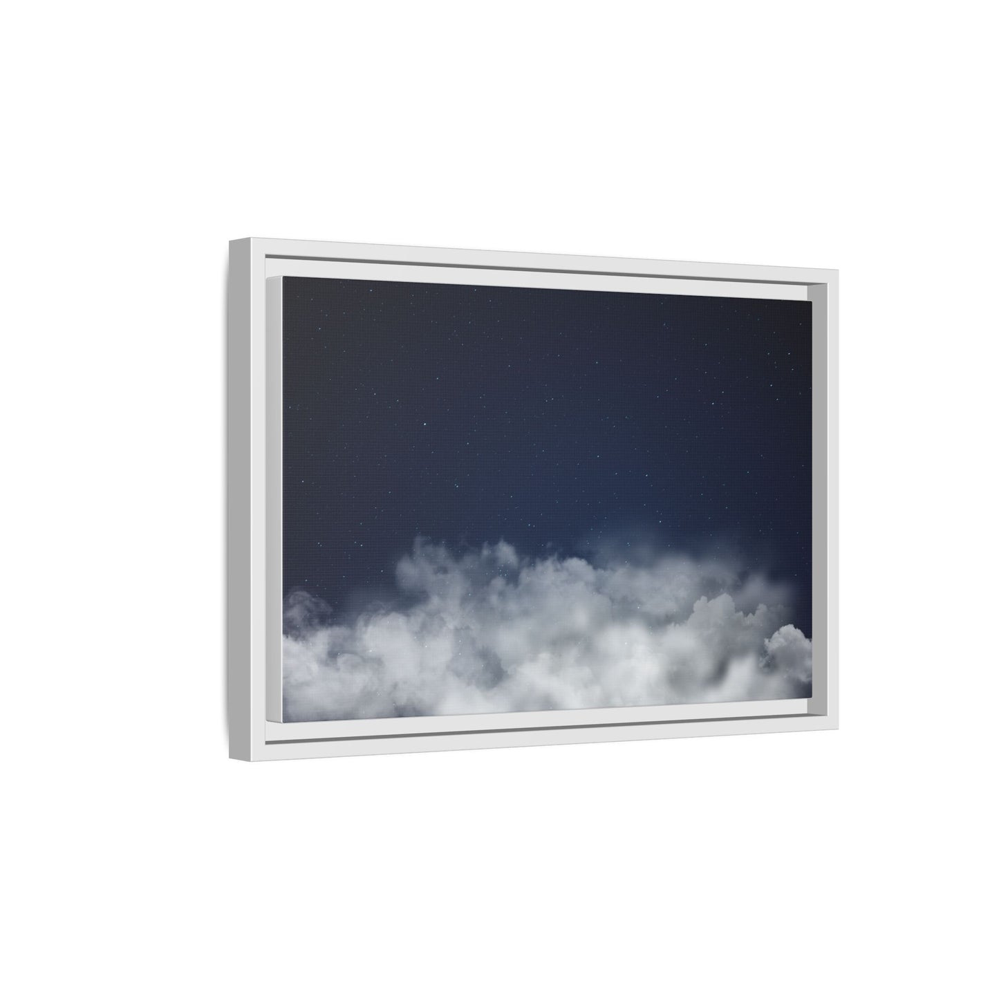 Night Sky Clouds Matte Canvas Framed | Starry Wall Art - TRV