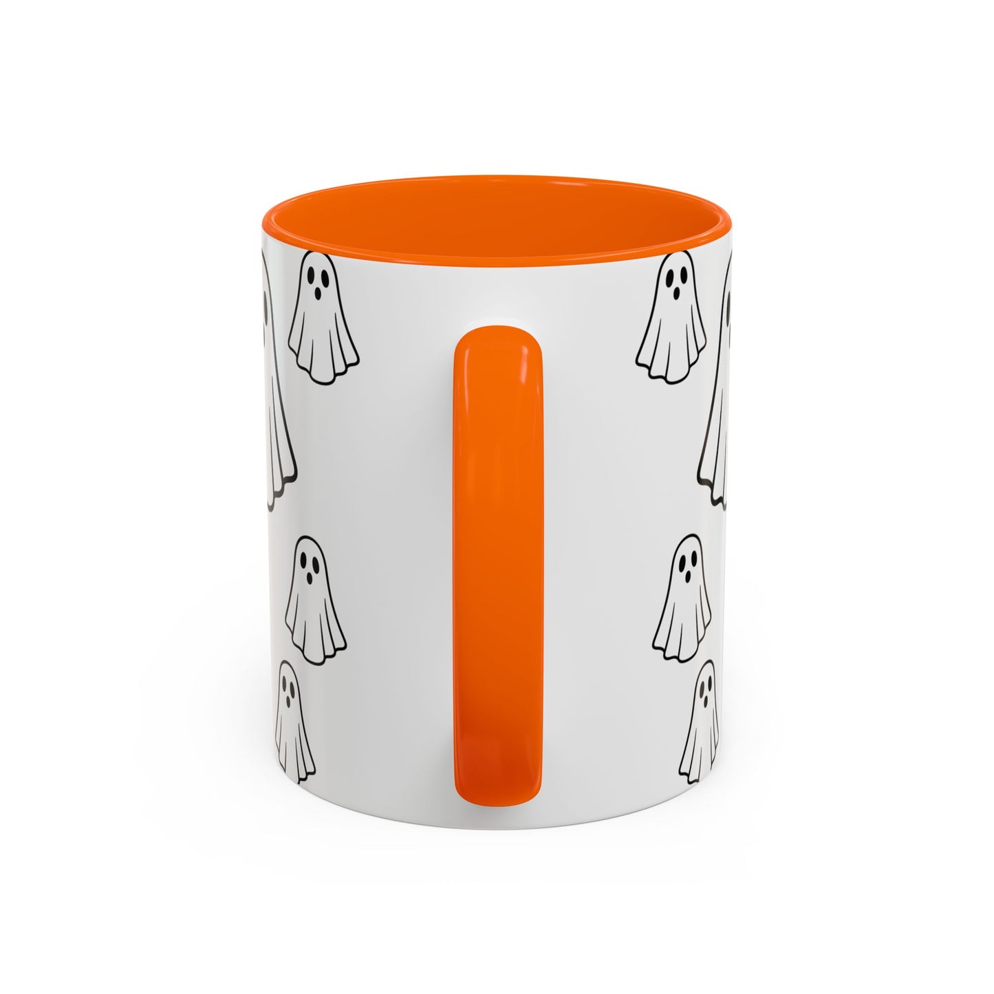 Cute Ghost Accent Coffee Mug, Halloween Mug, Spooky Drinkware, Gift for Ghost Lovers, Seasonal Decor, Unique Coffee Cup - TRV