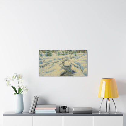 Winter Wonderland Canvas Art, Cozy Home Decor, Winter Landscape Wall Art, Nature Print, Holiday Gift Idea