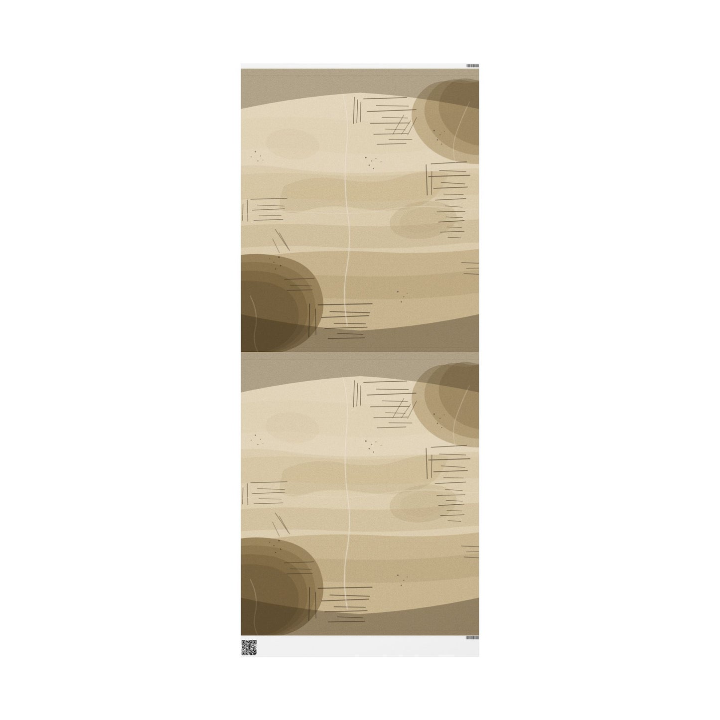 Neutral Abstract Wrapping Paper Roll — Beige Geometric Gift Wrap