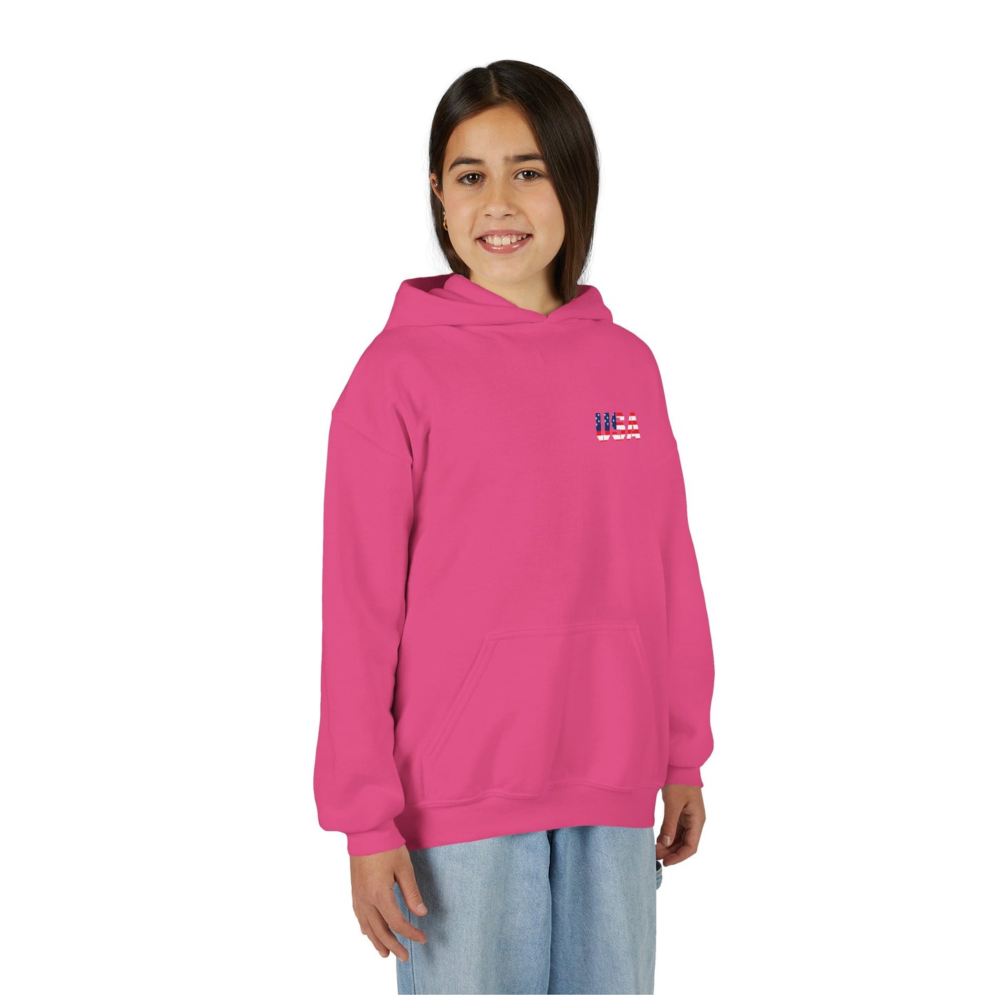 USA Flag Youth Hoodie, Youth Sweatshirt, Cool Hoodie for Kids, American Pride Apparel, Comfortable Boys and Girls Sweatshirt