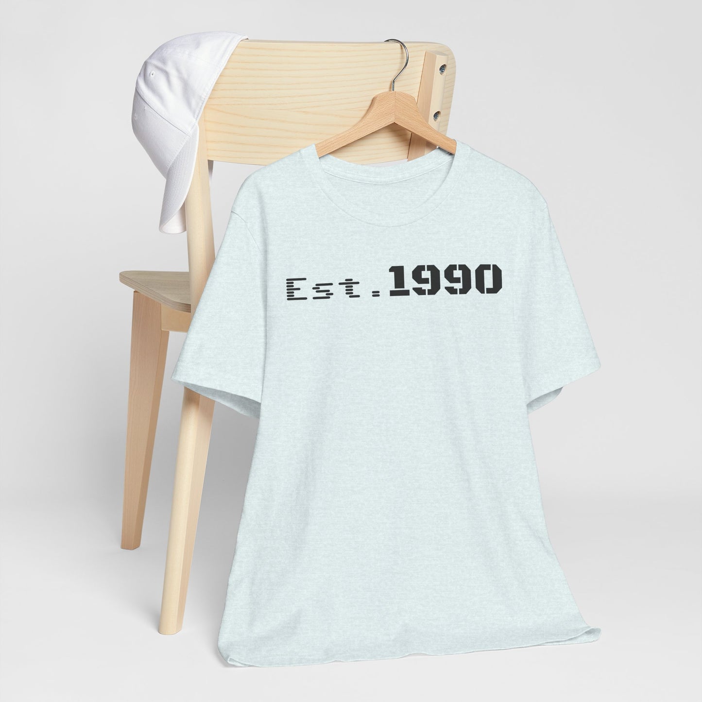Unisex Est. 1990 Nostalgic Jersey Tee - Perfect Gift, Vintage Style, Retro Fashion, Birthday Celebration, Casual Wear - TRV