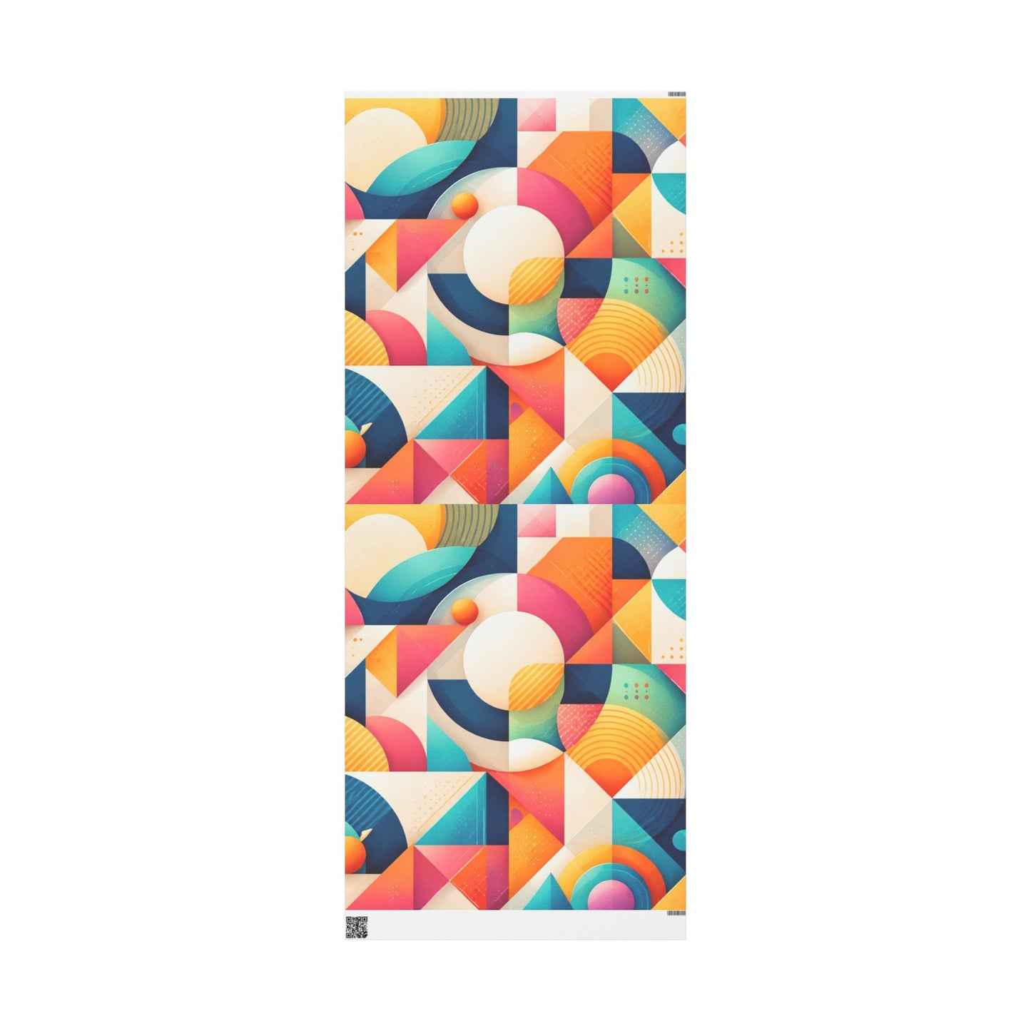 Geometric Colorwave Wrapping Paper Roll — Vibrant Abstract Gift Wrap