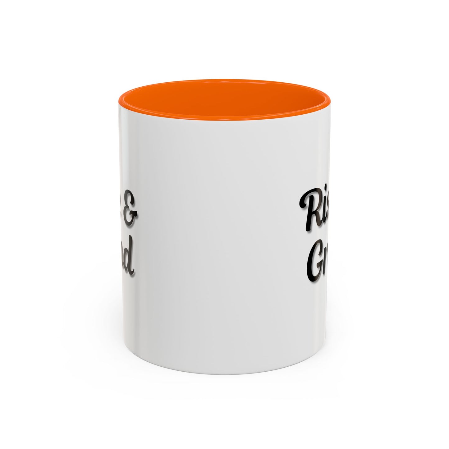 Rise & Grind Coffee Mug – Motivational Black Accent Mug for Daily Inspiration - TRV