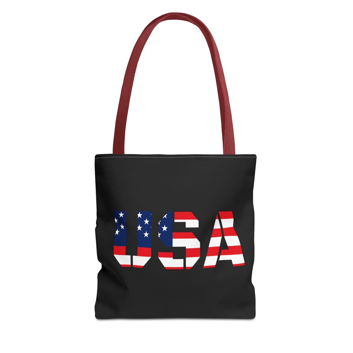 Patriotic USA Print Tote Bag, Reusable Shopping Bag, 4th of July Gift, Summer Carryall, American Flag Style - TRV