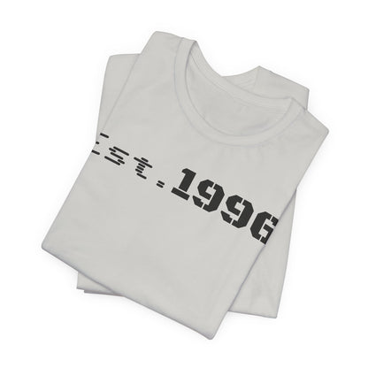 Established 1996 Unisex T-Shirt, Vintage Year Tee, Birth Year Gift, Casual Fashion, Personalized Graphic Tee - TRV