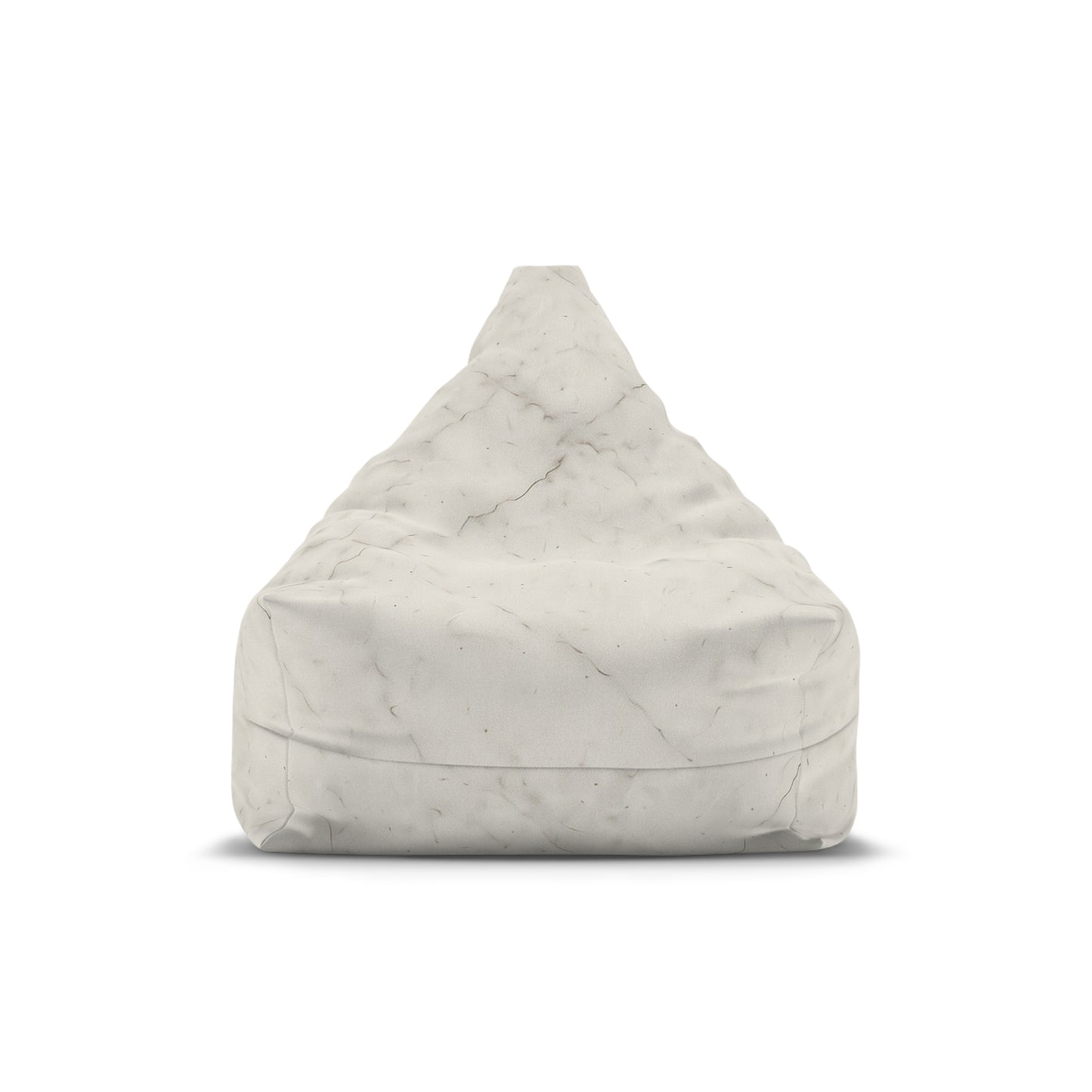 White Marble Pattern Bean Bag Chair Cover | Faux Stone Texture