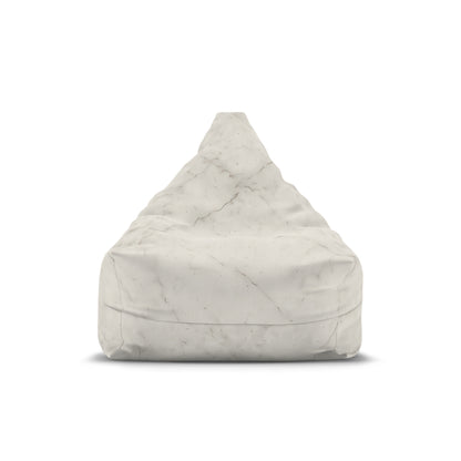 White Marble Pattern Bean Bag Chair Cover | Faux Stone Texture