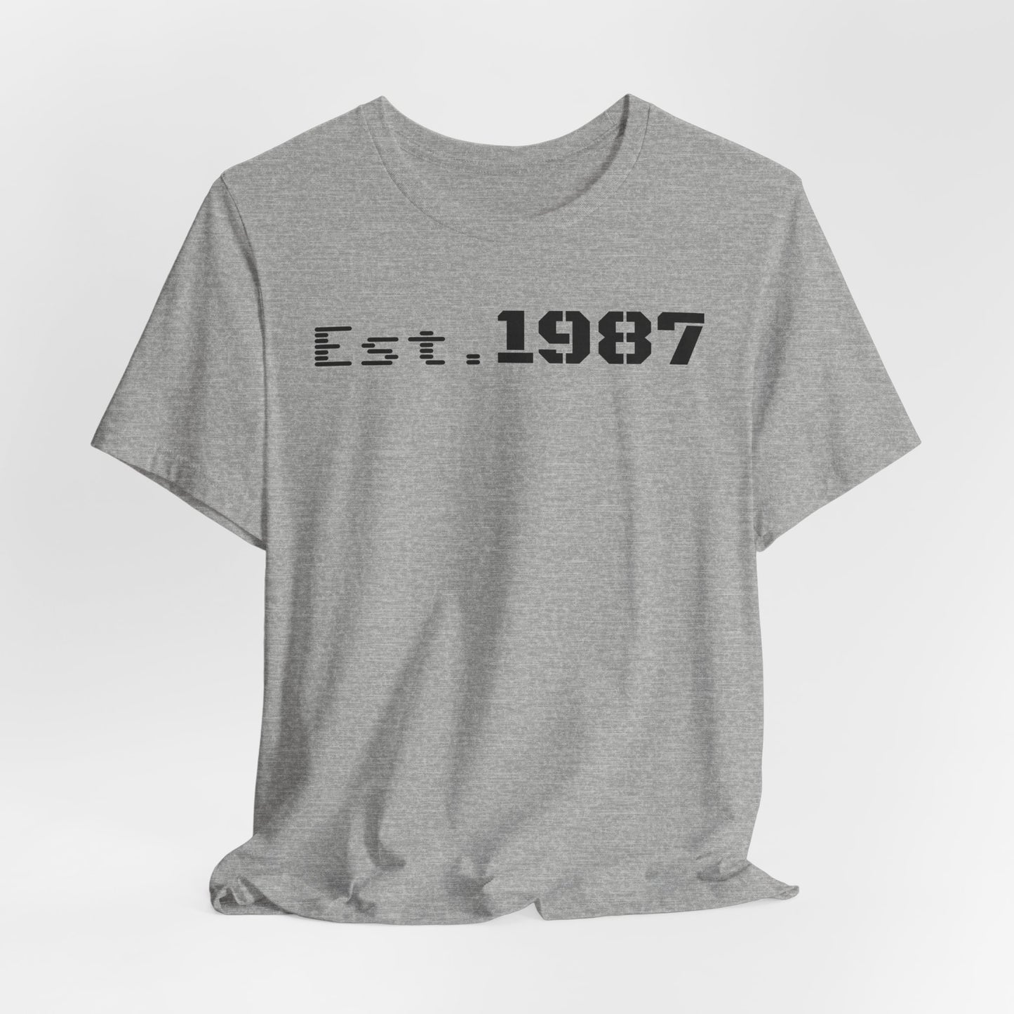 Est. 1987 Unisex Tee - Vintage Style Shirt, 80s Birth Year Gift, Casual Wear, Birthday T-Shirt, Retro Graphic Tee